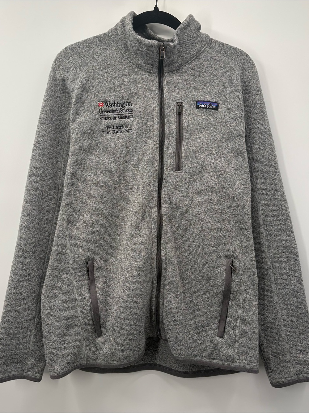 Patagonia Men's Heather Gray Full-Zip Lightweight Fleece Jacket